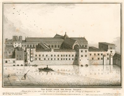 De Savoy, Londen, vanaf de rivier de Theems door English School