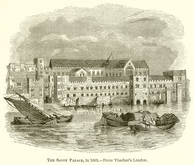 Het Savoy-paleis, in 1661 door English School