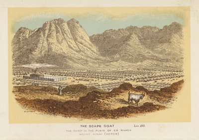 De Zondebok, het Kamp in de Vlakte van Er Raheh Berg Sinaï, Horeb door English School