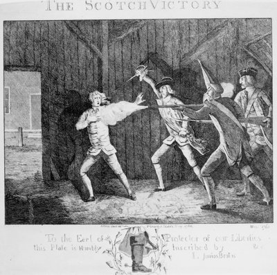 De Schotse overwinning, 1768 door English School