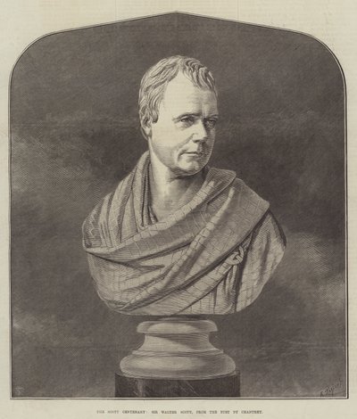 De Scott-eeuwfeest, Sir Walter Scott, naar de buste van Chantrey door English School