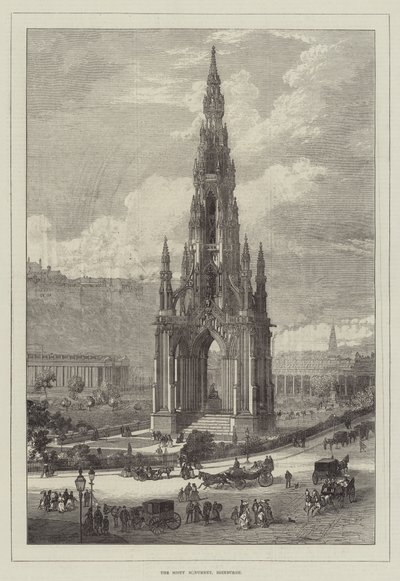 Het Scott Monument, Edinburgh door English School