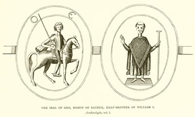 Het zegel van Odo, bisschop van Bayeux, halfbroer van Willem I door English School