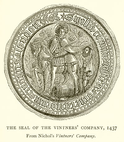 Het zegel van de Vintners Company, 1437 door English School
