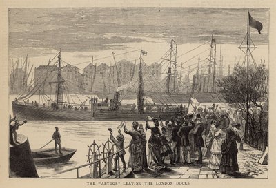 De zoektocht naar Dr. Livingstone; De Abydos verlaat de Londense dokken door English School