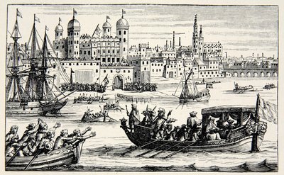 De zeven bisschoppen op weg naar de Tower, april 1688 door English School