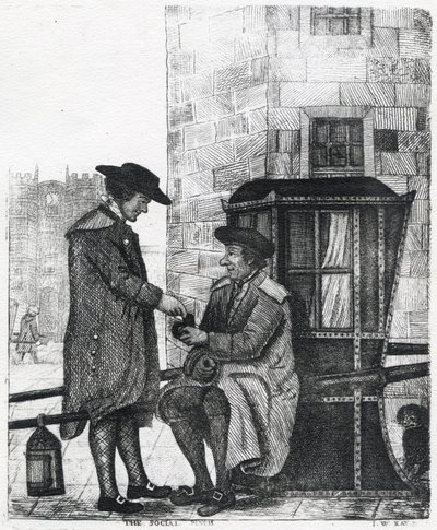 De Sociale Knijp, prent gemaakt door William Kay, 1784-1813 door English School