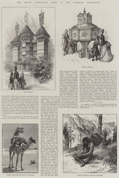 Het Zuid-Australische hof op de koloniale tentoonstelling door English School