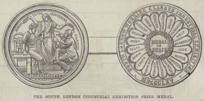 De Zuid-Londense Industriële Tentoonstellingsprijs Medaille door English School