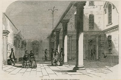 The South Sea House, Threadneedle Street, Londen - De Binnenplaats door English School