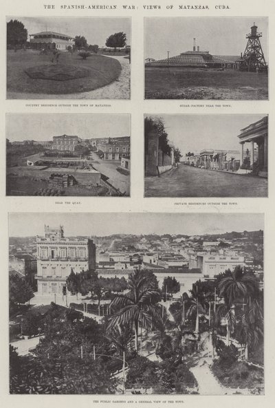 De Spaans-Amerikaanse oorlog, uitzichten op Matanzas, Cuba door English School