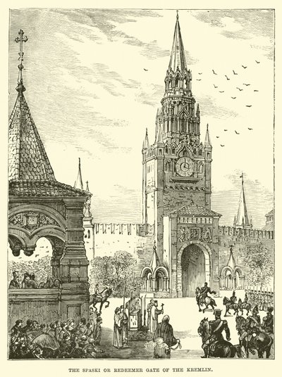 De Spaski of Verlosserpoort van het Kremlin door English School