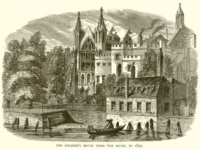 Het Sprekershuis vanaf de Rivier, in 1830 door English School
