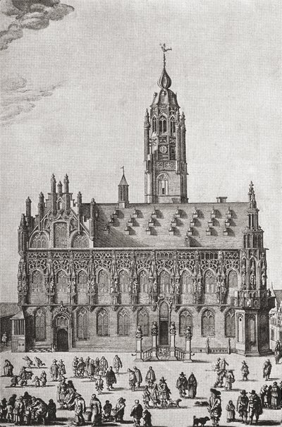 Het Stadhuis, Middelburg, zoals het was in de 16e eeuw, uit 