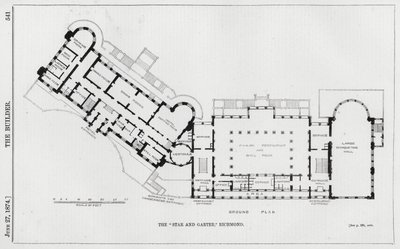 De "Ster en Garter," Richmond (gravure) door English School