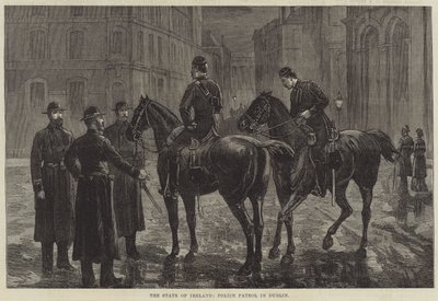 De toestand in Ierland, politiepatrouille in Dublin door English School