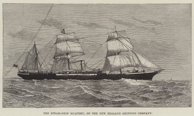 Het Stoomschip Ruapehu, van de New Zealand Shipping Company door English School
