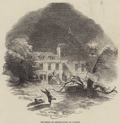 De storm in Kentish-Town, op dinsdag door English School