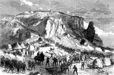 De bestorming van Magdala, op Paaszondag, 13 april 1868, uit De Britse expeditie naar Abessinië, 1868 door English School