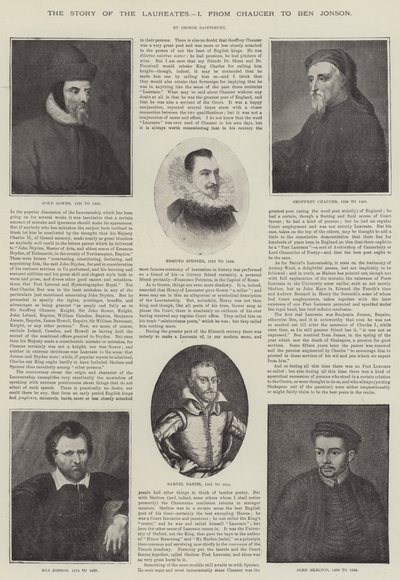 Het verhaal van de laureaten, van Chaucer tot Ben Jonson door English School