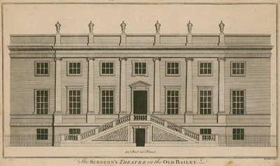 Het Chirurgentheater in de Old Bailey, Londen door English School