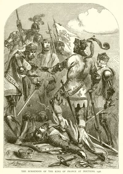 De Overgave van de Koning van Frankrijk bij Poitiers, 1356 door English School