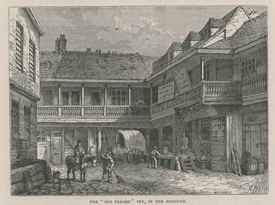 The Tabard Inn, Southwark door English School