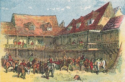 The Tabbard Inn, Southwark door English School