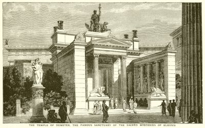 De tempel van Demeter, het beroemde heiligdom van de heilige mysteries van Eleusis door English School