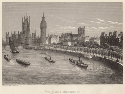 De Thames Embankment, Londen door English School