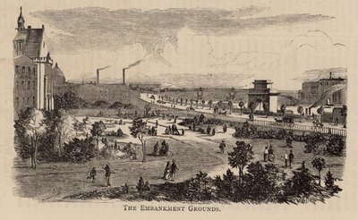 De Thames Embankment gronden door English School