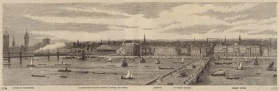 De Thames Embankment aan de noordzijde van de Thames van het Palace of Westminster tot Blackfriars Bridge door English School