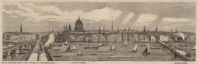 De Thames Embankment aan de noordzijde van de Thames van het Palace of Westminster tot Blackfriars Bridge door English School