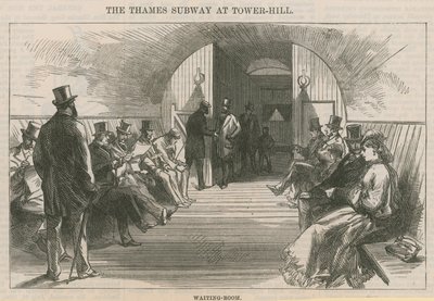 De Thames Subway bij Tower Hill door English School