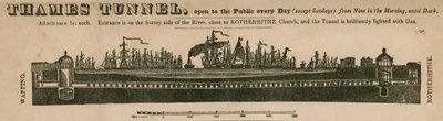 De Thames Tunnel, met zijn route onder de Thames door English School