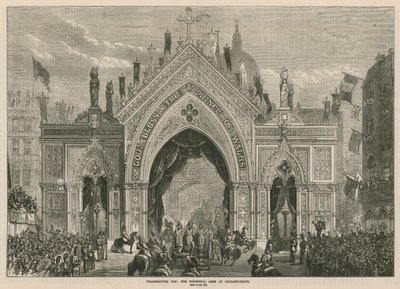 Dankdag: de triomfboog bij Ludgate Hill door English School