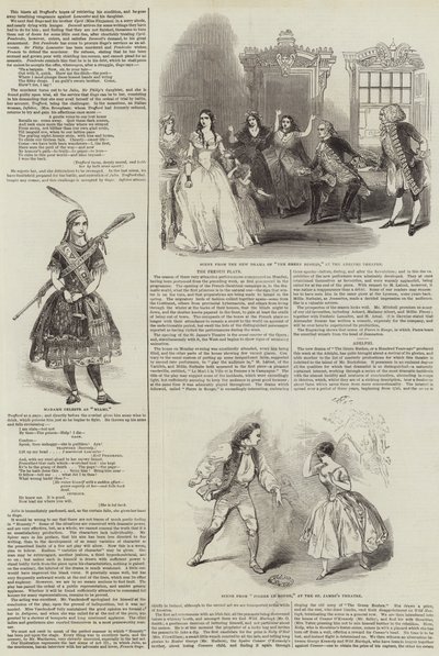 De theaters (gravure) door English School