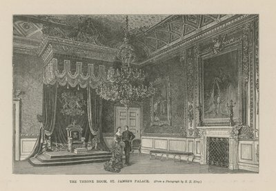 De troonzaal in St Jamess Palace door English School