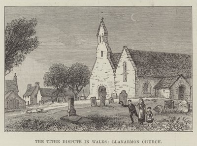 Het tiendebetwist in Wales, Llanarmon Kerk door English School