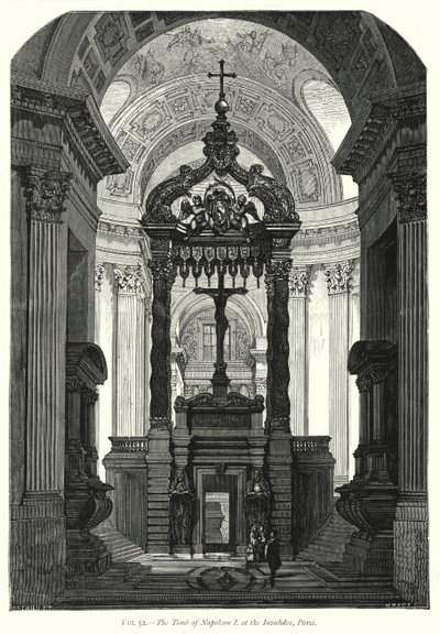 Het graf van Napoleon I in de Invalides, Parijs door English School