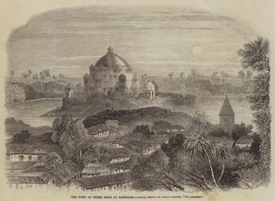 Het graf van Shere Shah in Sasseram (gravure) door English School