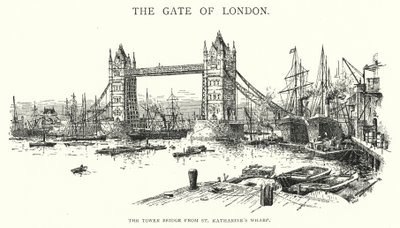 De Tower Bridge vanaf St Katharine