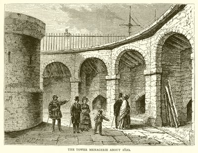 De Menagerie van de Toren rond 1820 door English School