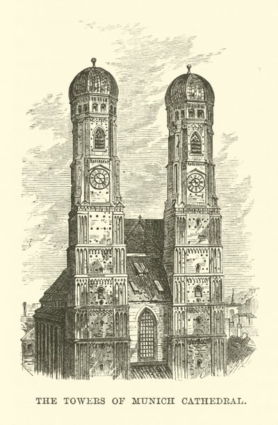 De Torens van de Kathedraal van München door English School
