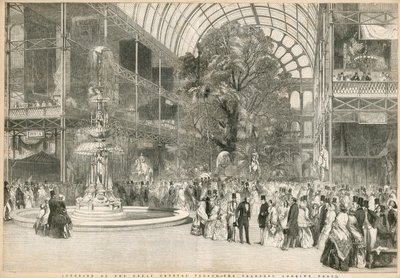 De Transept, Kijkend naar het Noorden, Grote Tentoonstelling, 1851 door English School