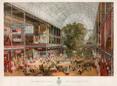 Het Transept vanaf de Grote Ingang, Grote Tentoonstelling, 1851 door English School
