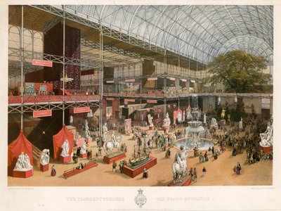 De Transept naar de Grote Ingang, Grote Tentoonstelling, 1851 door English School