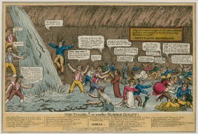 De Tunnel, of, Nog een Zeepbel Gebarsten; cartoon door English School