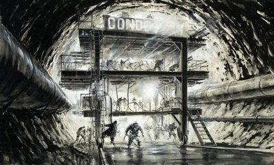 De tunnelbouwers van de Mont Blanc door English School