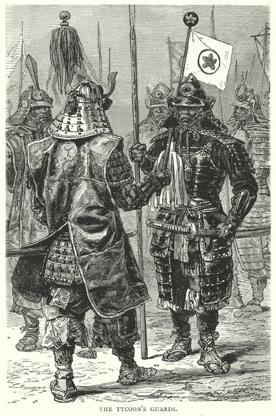 De bewakers van de magnaat (gravure) door English School